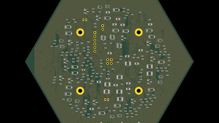 Brand marks on the HEX board bottom copper