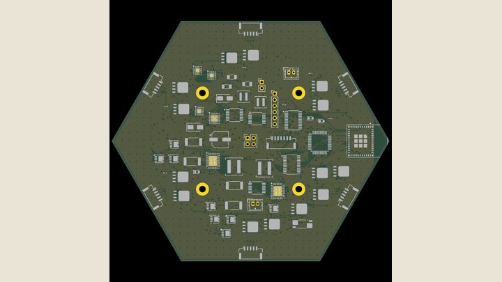 Project HEX Rev A3 board, top copper