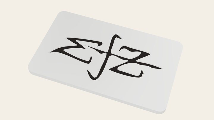 Stamped sterling pendant render