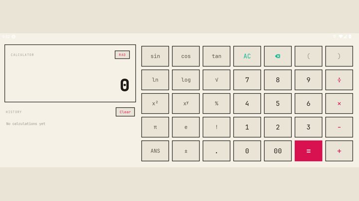 Calculator app on the head unit